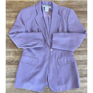 Samantha Taylor Dark Lilac Purple Long Sleeve Fully Lined Blazer Womens 6